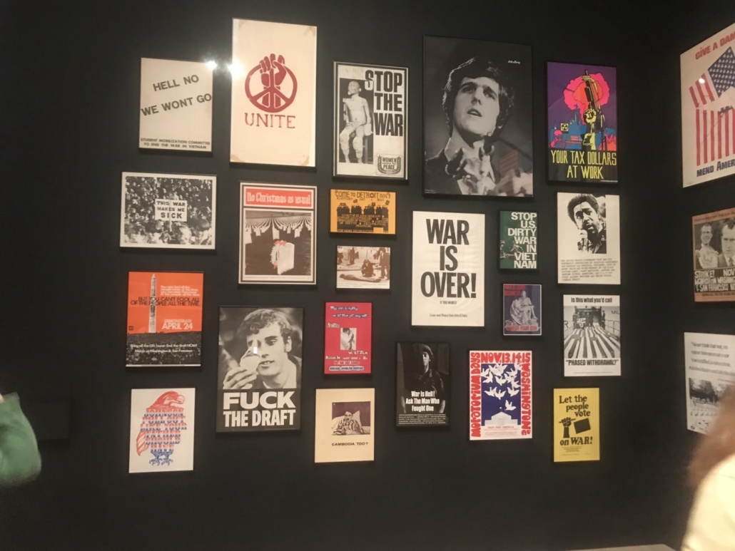 Engaging posters on a wall
