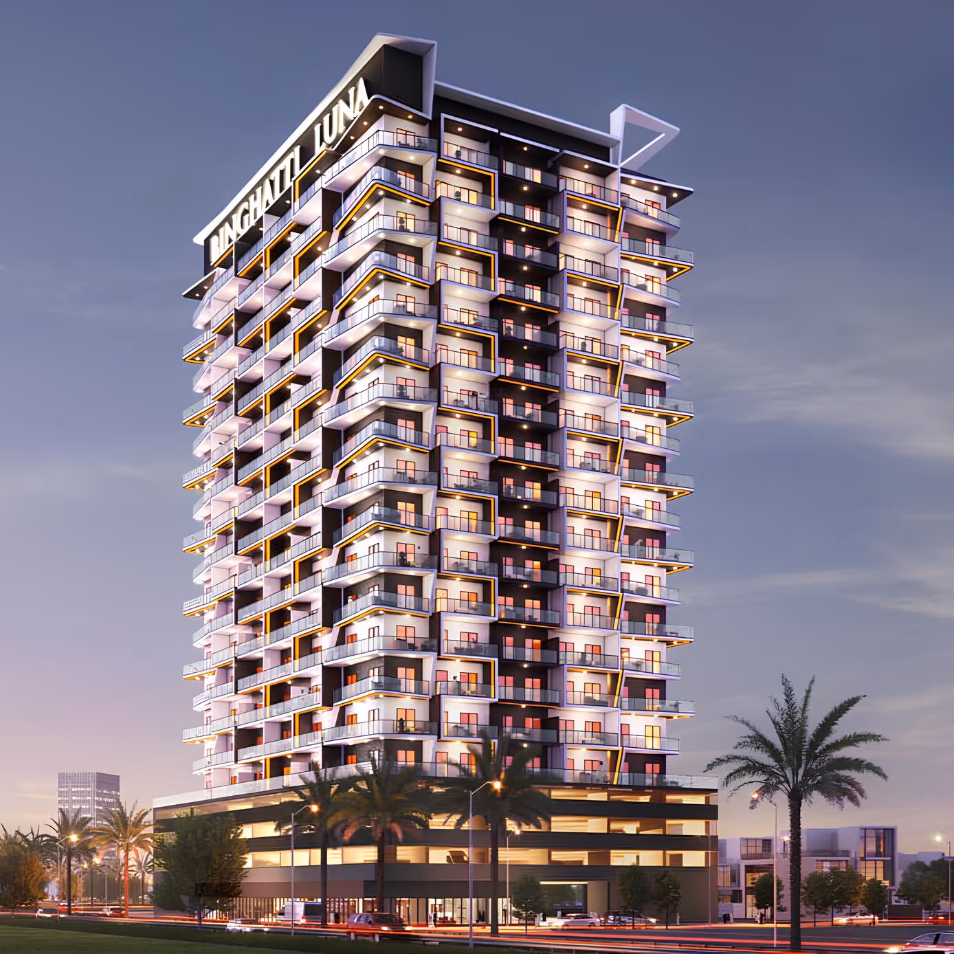 BINGHATTI "Binghatti Luna"; Binghatti Developers; JVC (Jumeirah Village Circle);