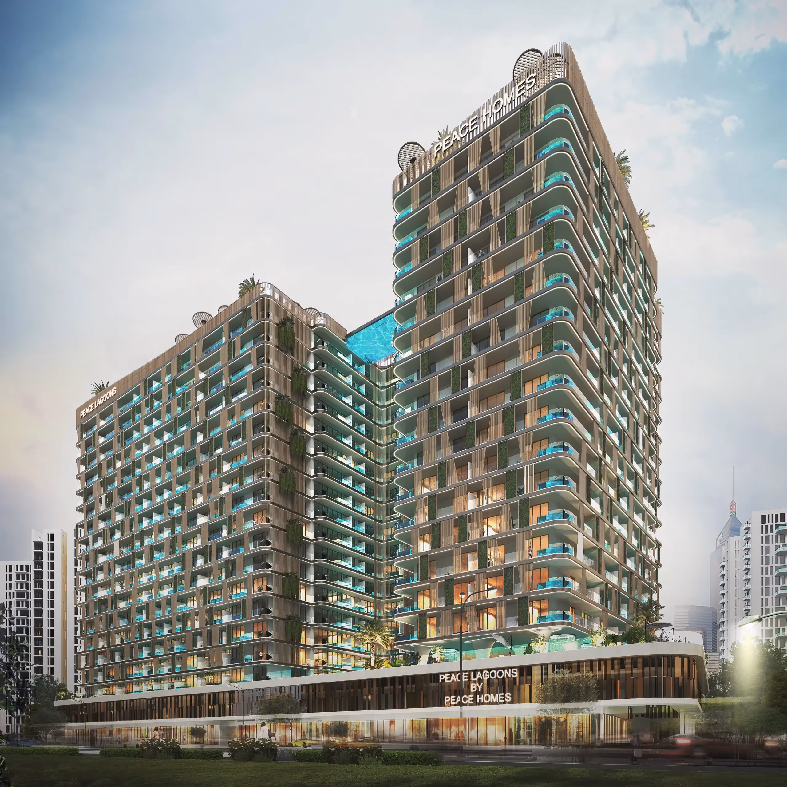 PEACE HOMES GROUP "Peace Lagoons 2"; Peace Homes Group; Dubailand Residence Complex;