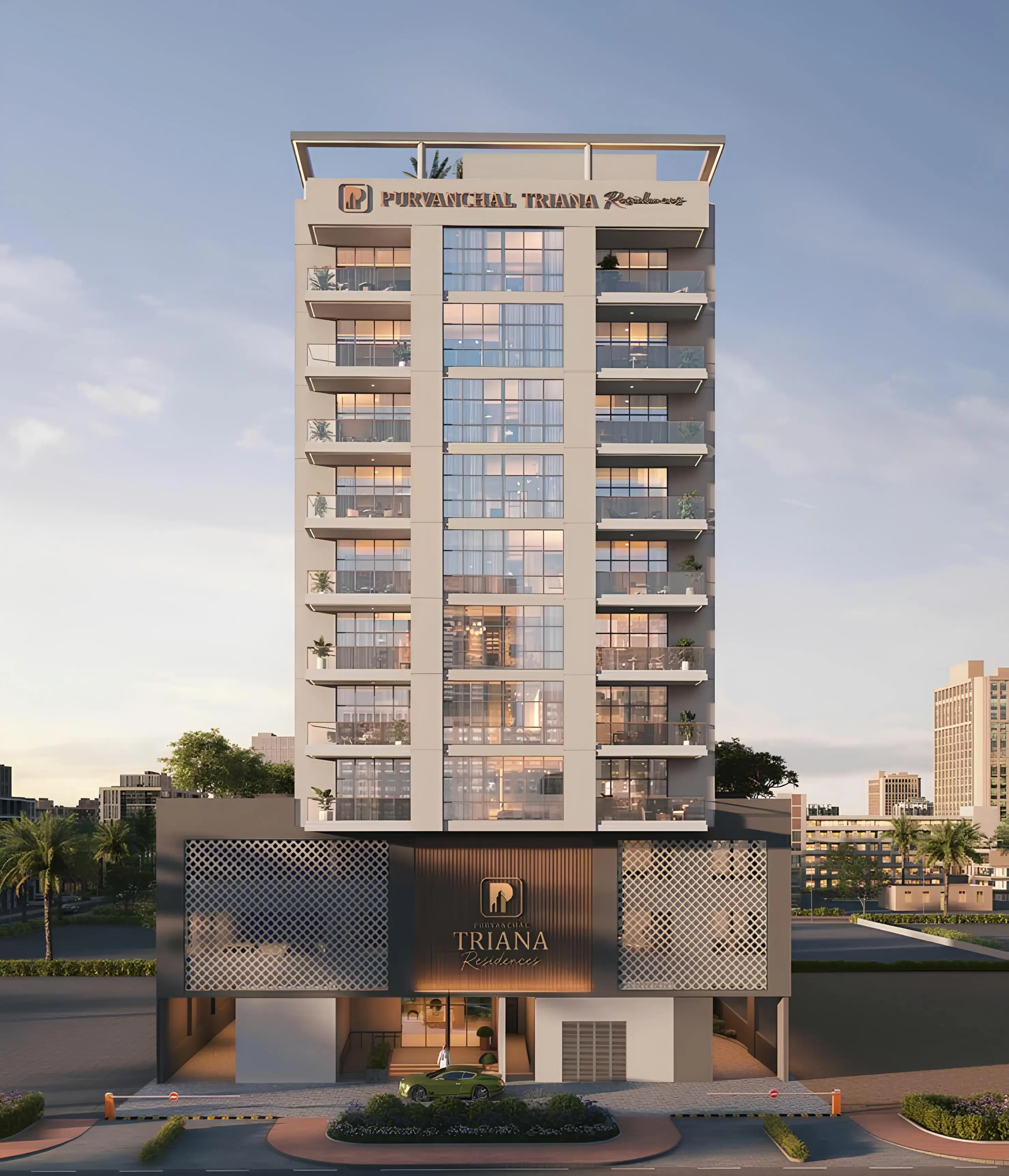 PURVANCHAL DEVELOPMENT "Purvanchal Triana Residences"; Purvanchal Development; Jumeirah Garden City;