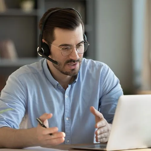 Experienced male consultant increasing business performance.