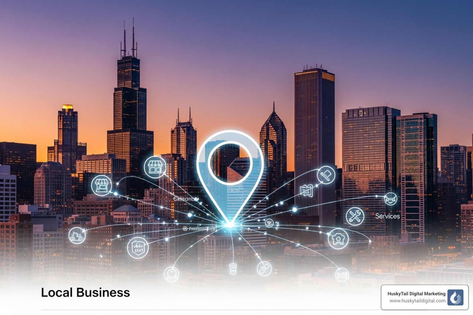An example of a perfectly optimized Google Business Profile for a Chicago business, showing business details, photos, reviews, and posts - Local SEO Chicago