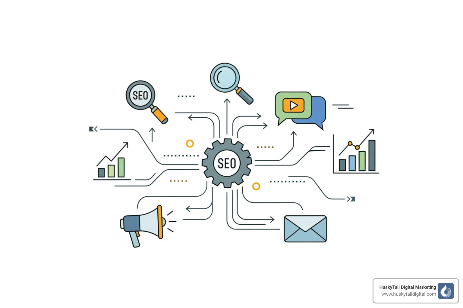 diagram showing interconnected digital marketing services - denver seo agency diagram showing interconnected digital marketing services - denver seo agency