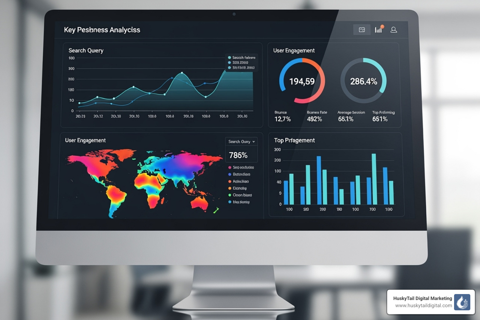 Google Business Profile Insights dashboard showing search queries and map views - local map pack optimization Google Business Profile Insights dashboard showing search queries and map views - local map pack optimization