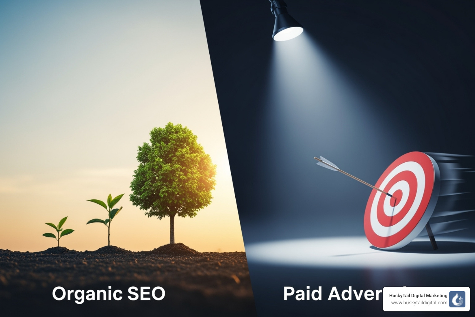 table comparing organic SEO vs paid advertising - SEO for event planners table comparing organic SEO vs paid advertising - SEO for event planners