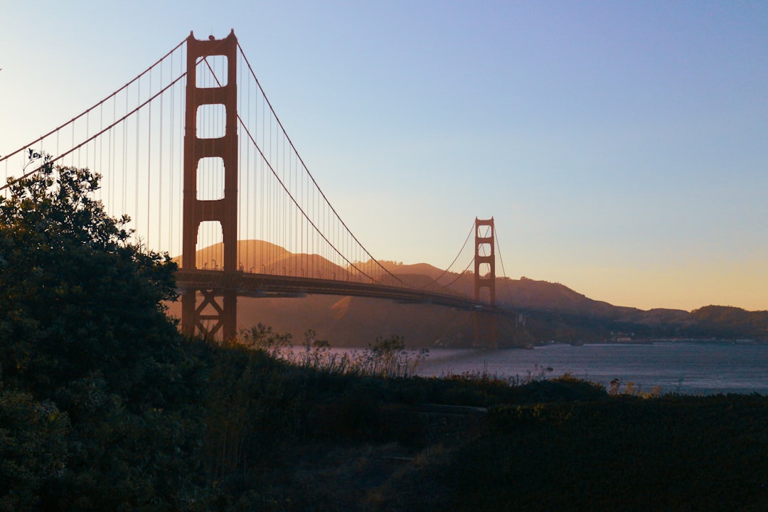 San Francisco Golden Gate Bridge at sunset - local seo for med spas in san francisco