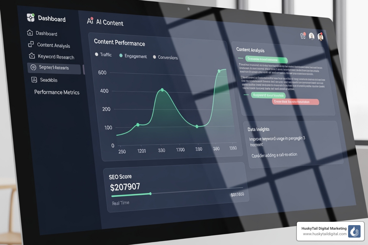 AI tool's user interface for content optimization - AI-powered SEO strategies AI tool's user interface for content optimization - AI-powered SEO strategies