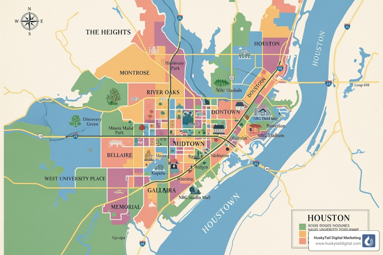 Houston neighborhoods map - Houston real estate SEO Houston neighborhoods map - Houston real estate SEO