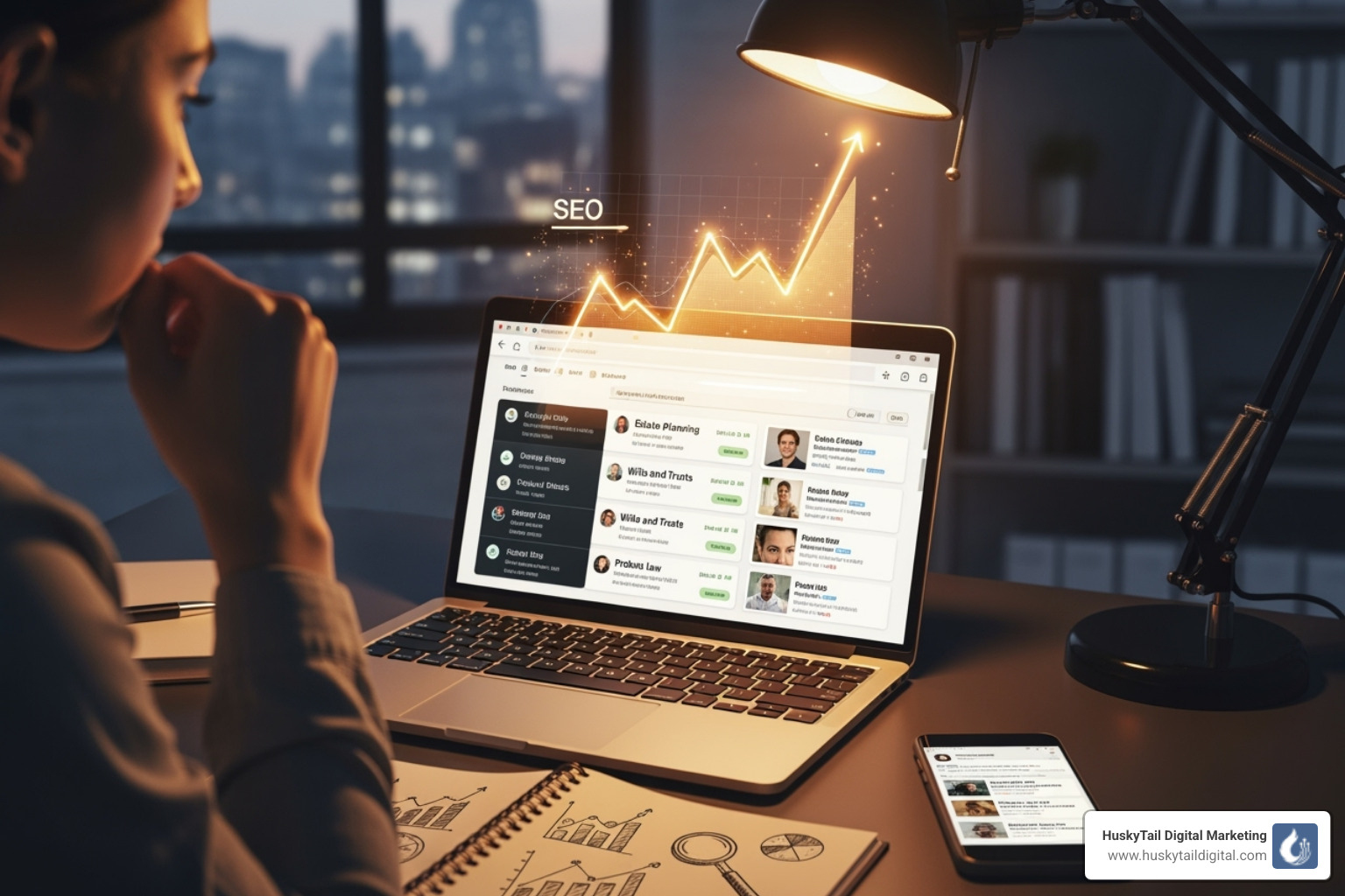 image of a law firm's blog page with helpful article titles - estate planning seo image of a law firm's blog page with helpful article titles - estate planning seo