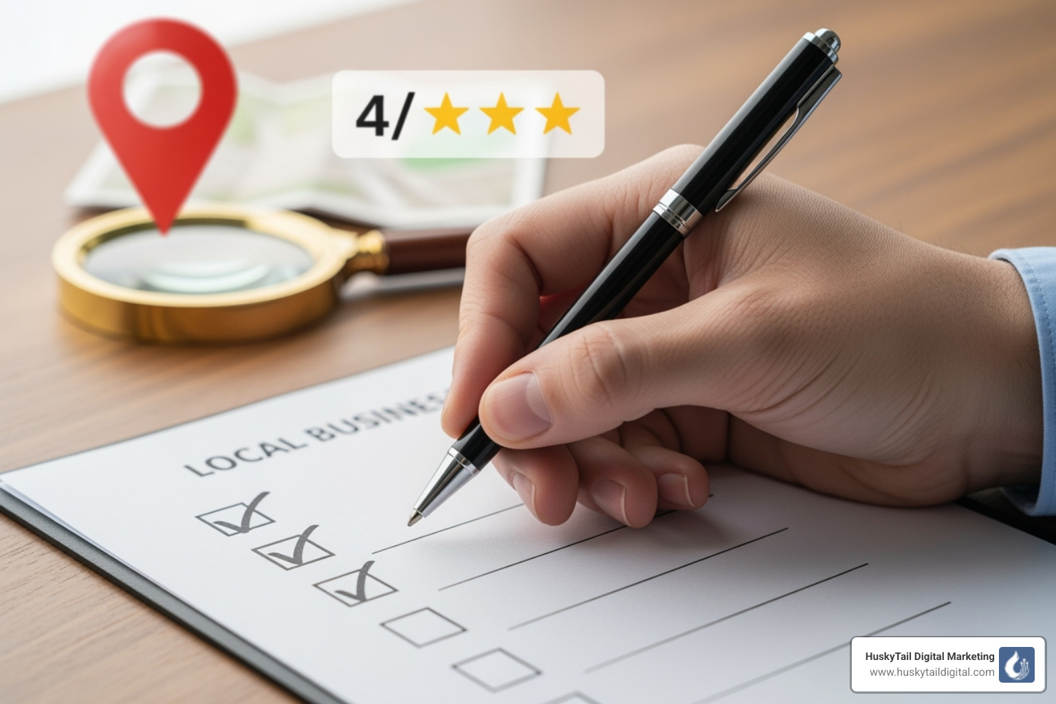 A checklist highlighting Google Business Profile, citation management, review management, local keyword research, and on-page SEO as key local SEO components - local seo services A checklist highlighting Google Business Profile, citation management, review management, local keyword research, and on-page SEO as key local SEO components - local seo services