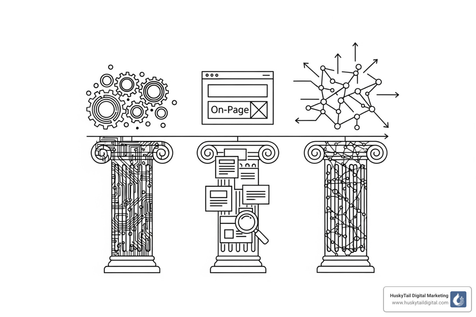 diagram showing three pillars of SEO: Technical, On-Page, and Off-Page - seo consultant diagram showing three pillars of SEO: Technical, On-Page, and Off-Page - seo consultant