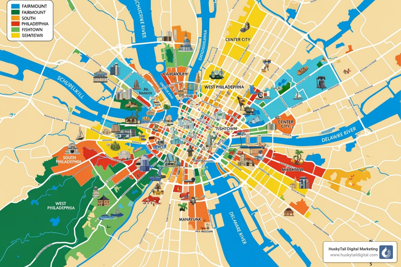 map of Philadelphia with neighborhood names - local seo philadelphia map of Philadelphia with neighborhood names - local seo philadelphia