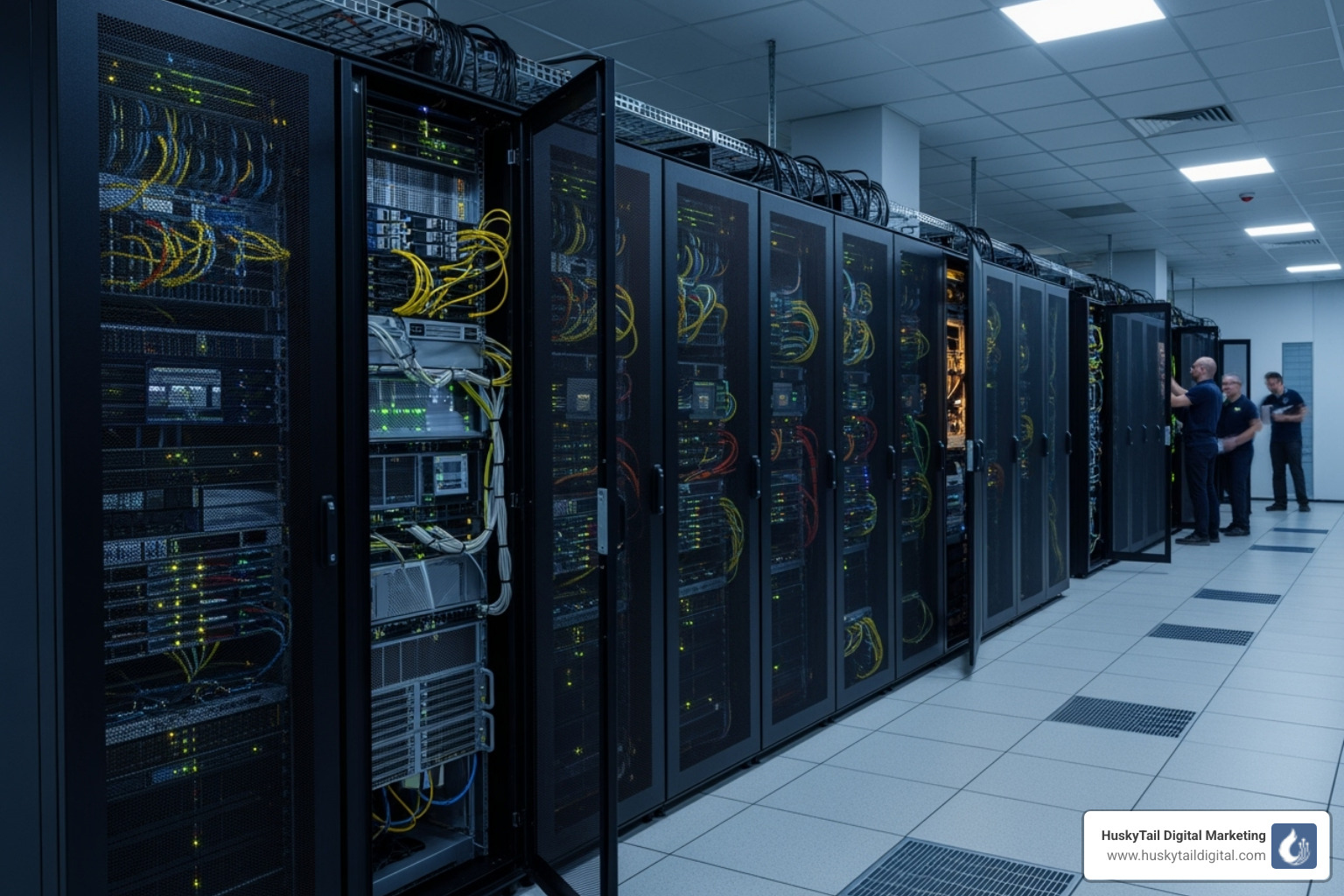 Server racks in a data center - wordpress website optimization techniques