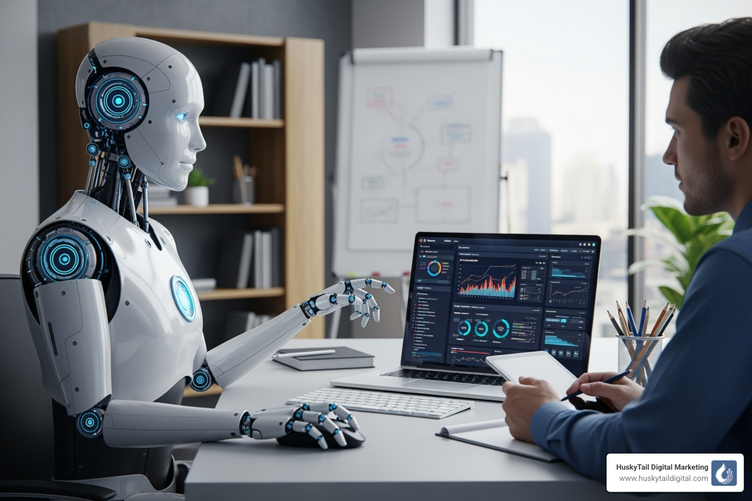 Dashboard showing AI-specific metrics - AI SEO consultant