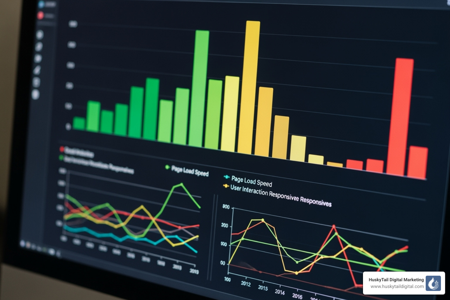 Google PageSpeed Insights report showing Core Web Vitals scores - technical seo