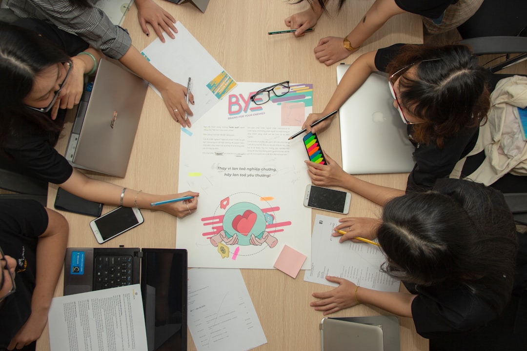 Digital marketing team collaborating on a strategy - search engine marketing orlando