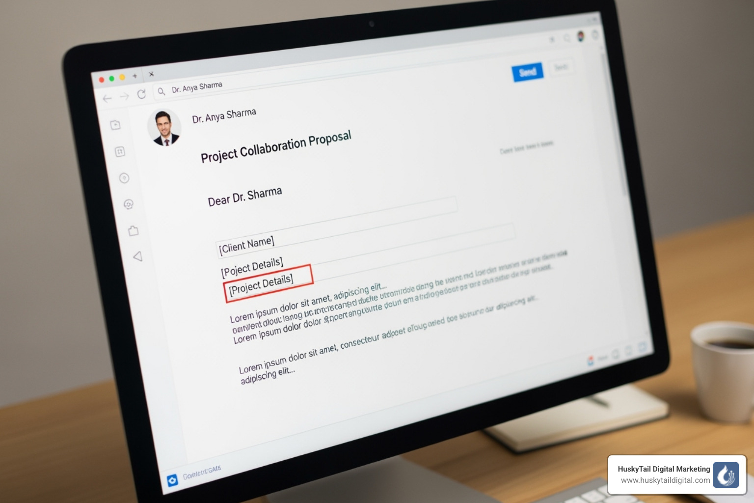 Personalized outreach email template - link building for real estate