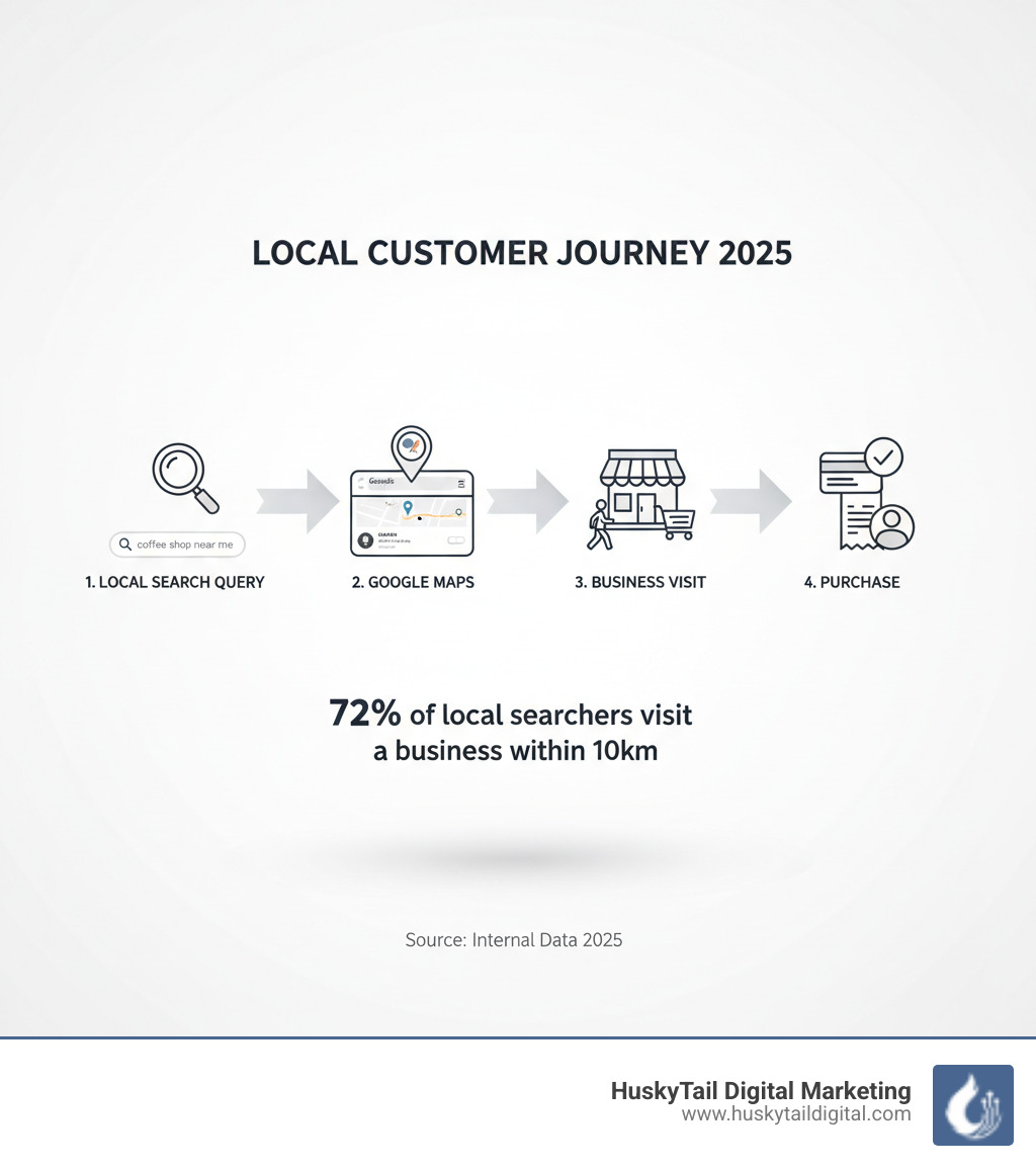 infographic showing the customer journey from local search query to Google Maps to business visit to purchase - local SEO company near me infographic infographic showing the customer journey from local search query to Google Maps to business visit to purchase - local SEO company near me infographic
