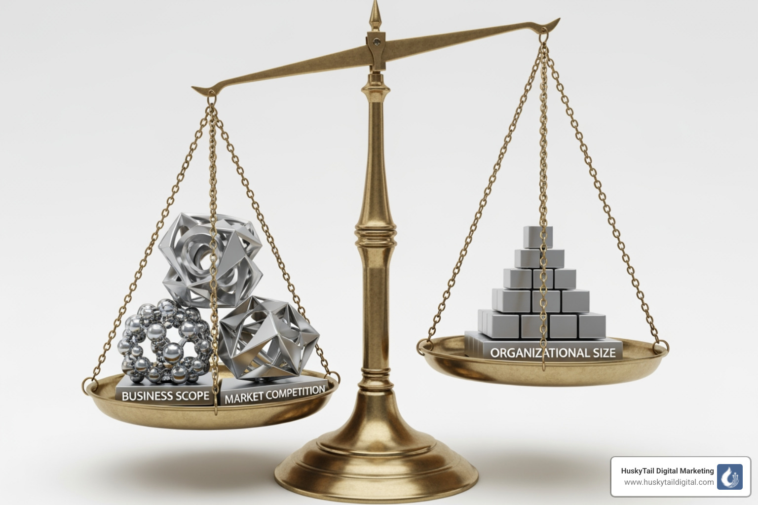 scale being weighed down by factors like Scope, Competition, and Agency Size - monthly seo consulting