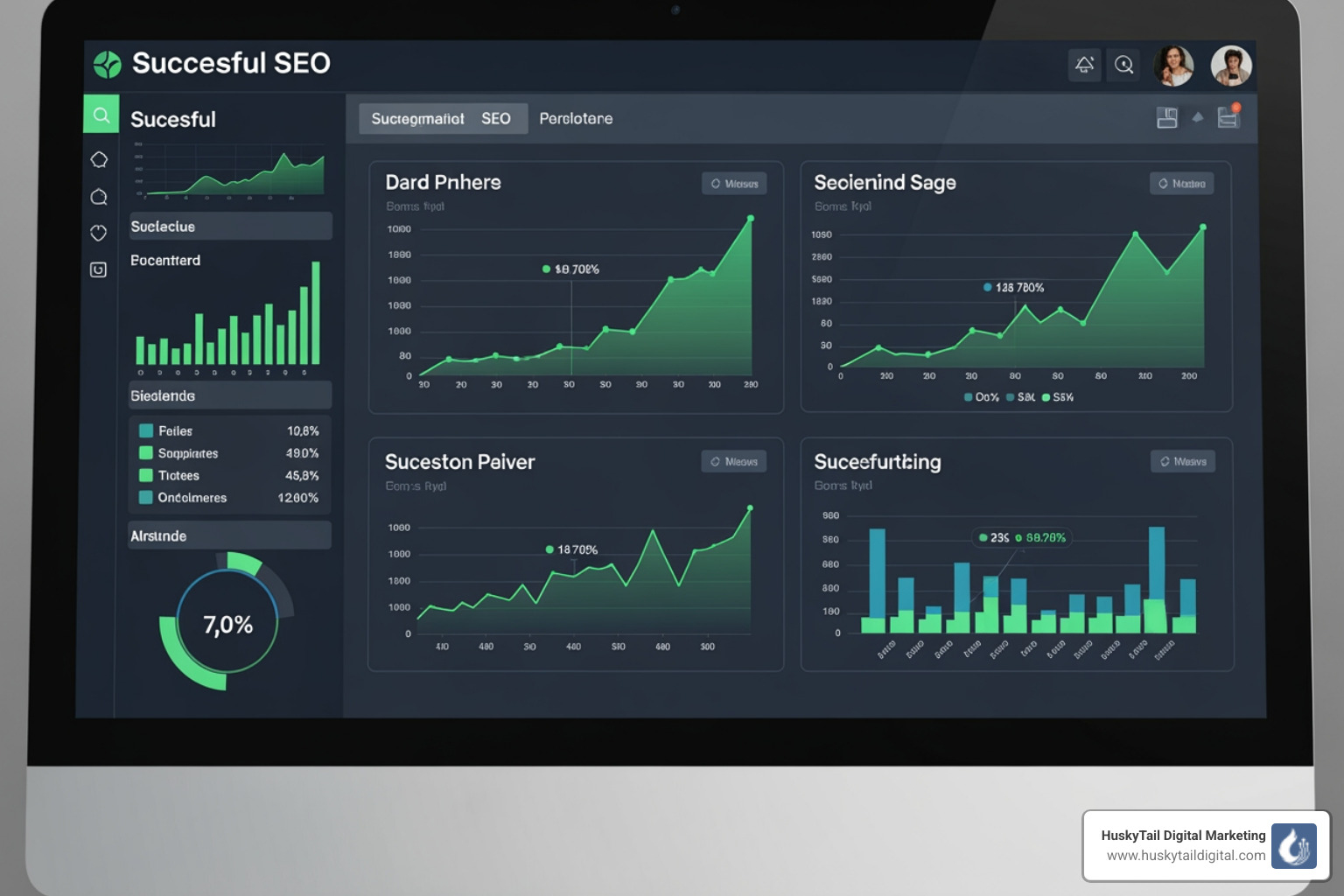 dashboard showing positive SEO metrics - NYC small business SEO dashboard showing positive SEO metrics - NYC small business SEO