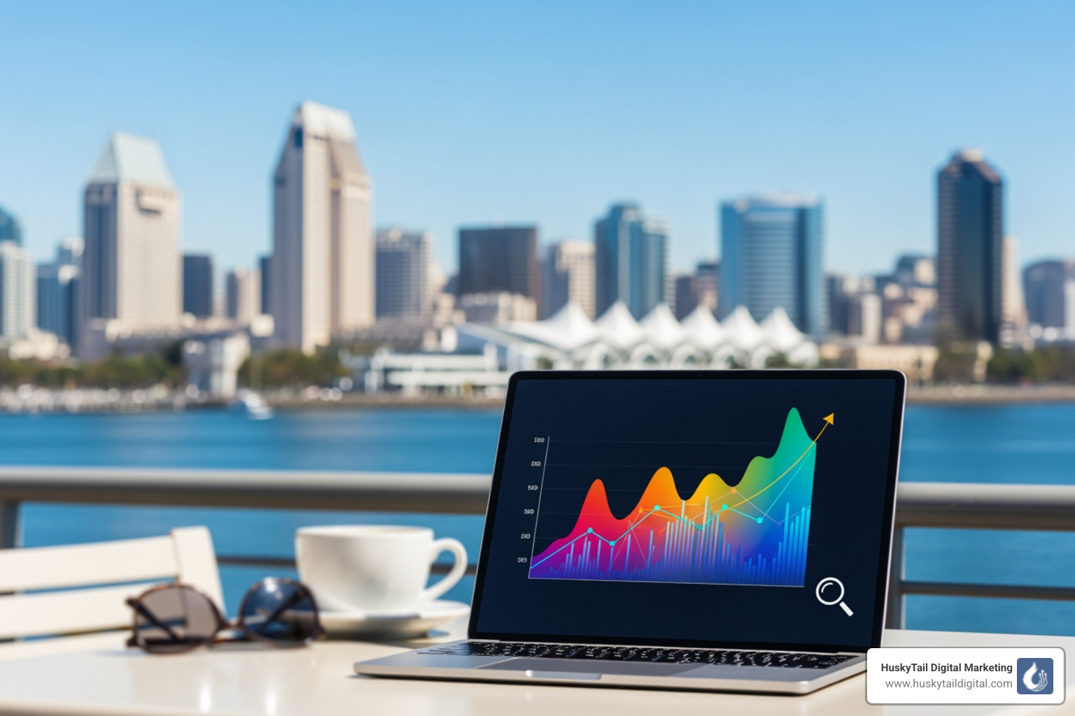 SEO dashboard showing increasing organic traffic, keyword rankings, and conversion rates - affordable SEO San Diego