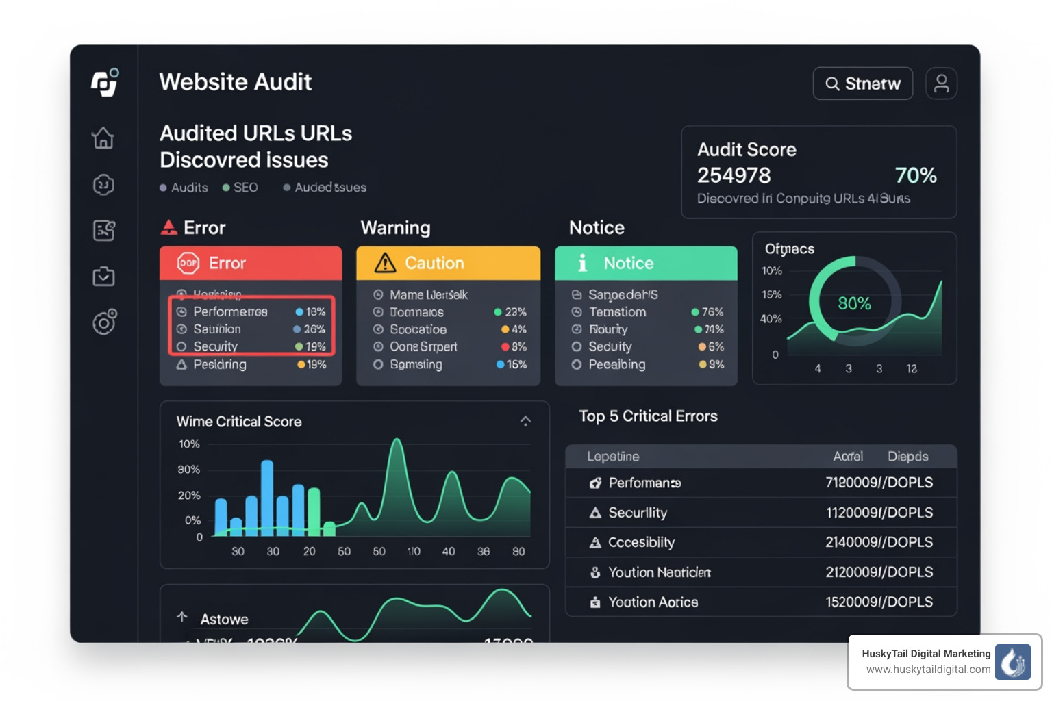 Ahrefs Site Audit showing issue prioritization by Error, Warning, and Notice - seo technical audit tools Ahrefs Site Audit showing issue prioritization by Error, Warning, and Notice - seo technical audit tools