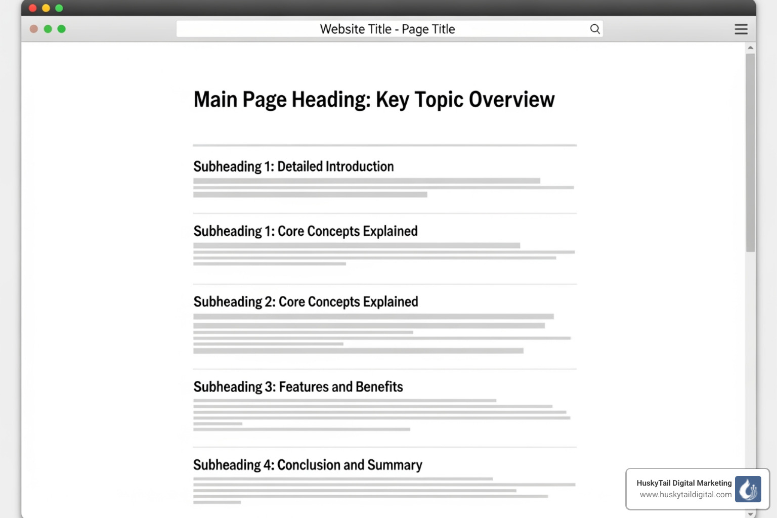 webpage showing optimized title tags and headings - Law firm website SEO webpage showing optimized title tags and headings - Law firm website SEO