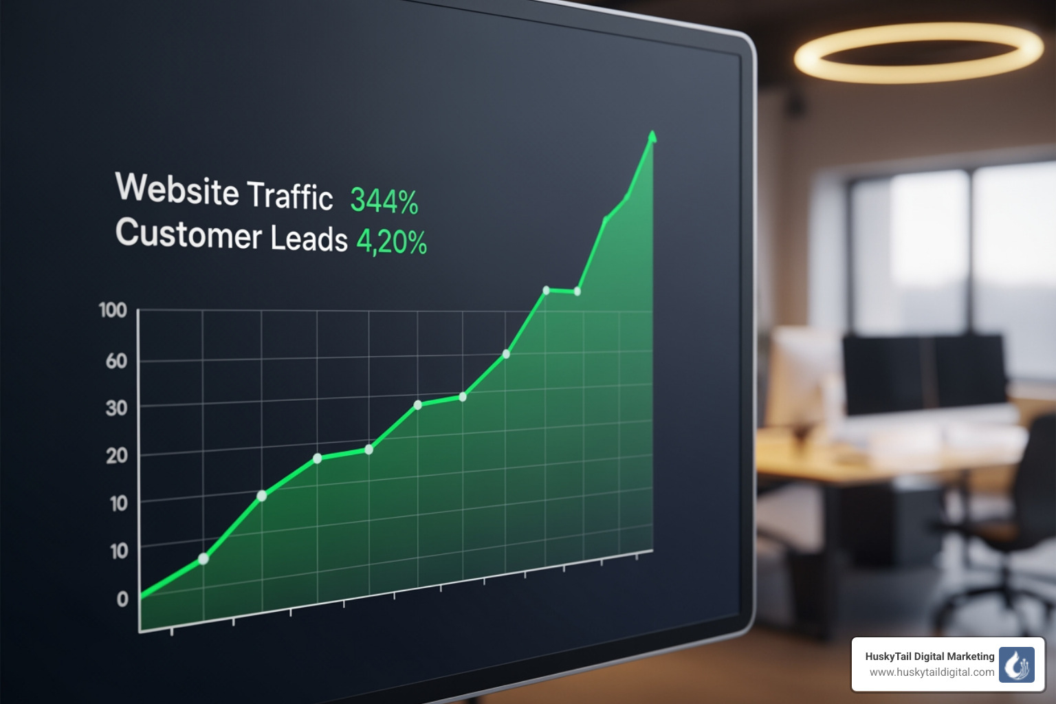upward trends in website traffic and customer leads - florida seo expert