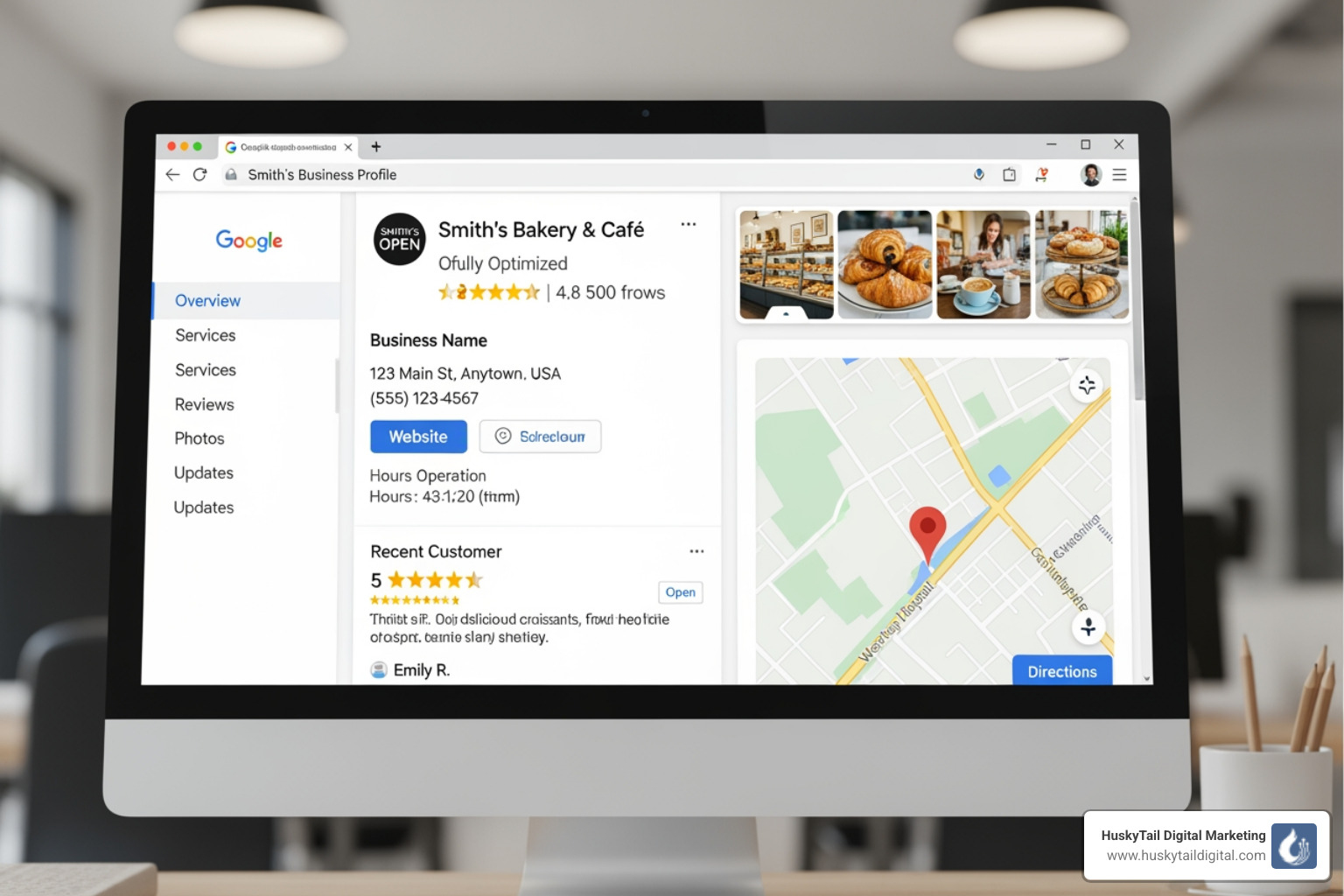 Optimized Google Business Profile example - local seo for small