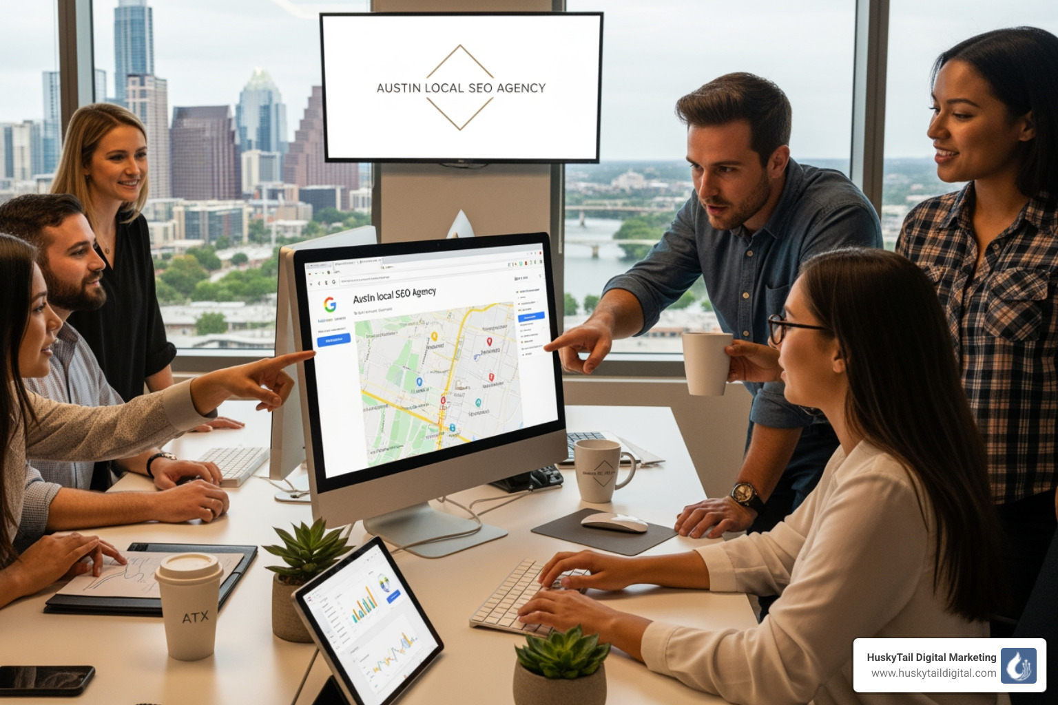 digital marketing dashboard showing key metrics - austin local seo agency