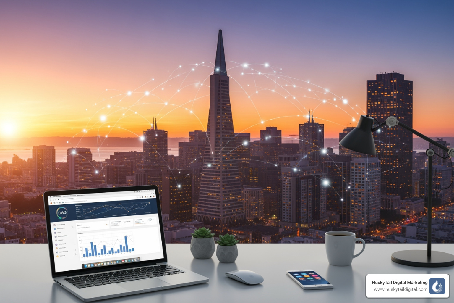 map of San Francisco highlighting different neighborhoods for local SEO targeting - San Francisco digital marketing