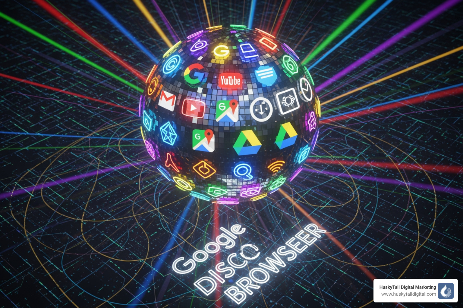 A GenTab being created from multiple open tabs, showing a side panel with AI suggestions and a main interactive app area - google disco browser