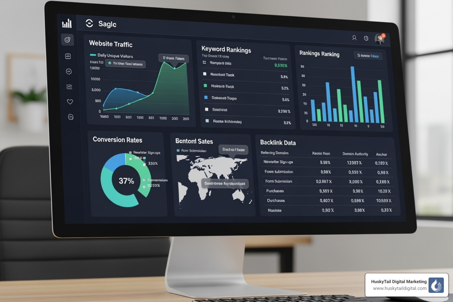 Sample SEO performance dashboard - dallas seo company