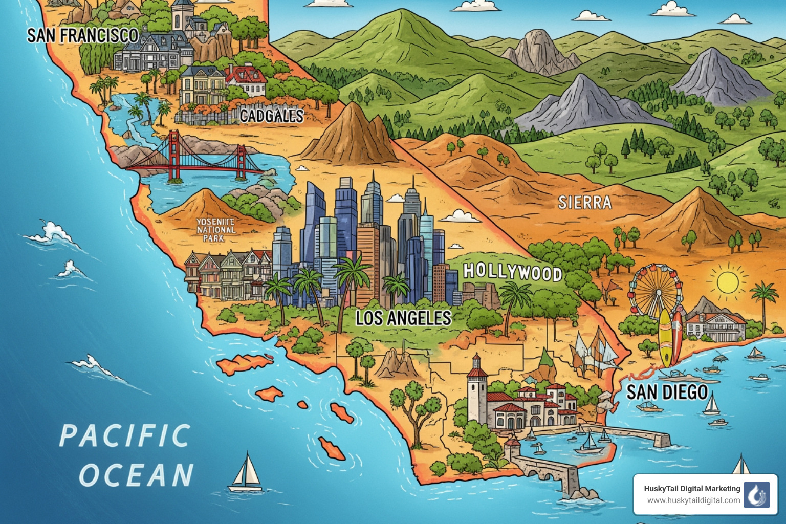 Map of California highlighting major cities: San Francisco, Los Angeles, San Diego, Orange County - seo expert california Map of California highlighting major cities: San Francisco, Los Angeles, San Diego, Orange County - seo expert california