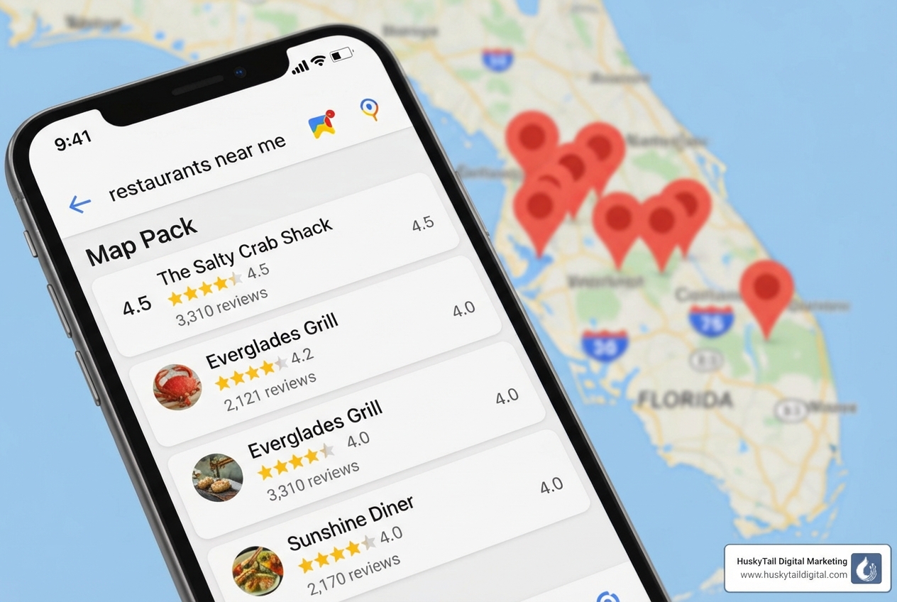 Google Local Pack results on a map of Florida - search engine optimization florida Google Local Pack results on a map of Florida - search engine optimization florida