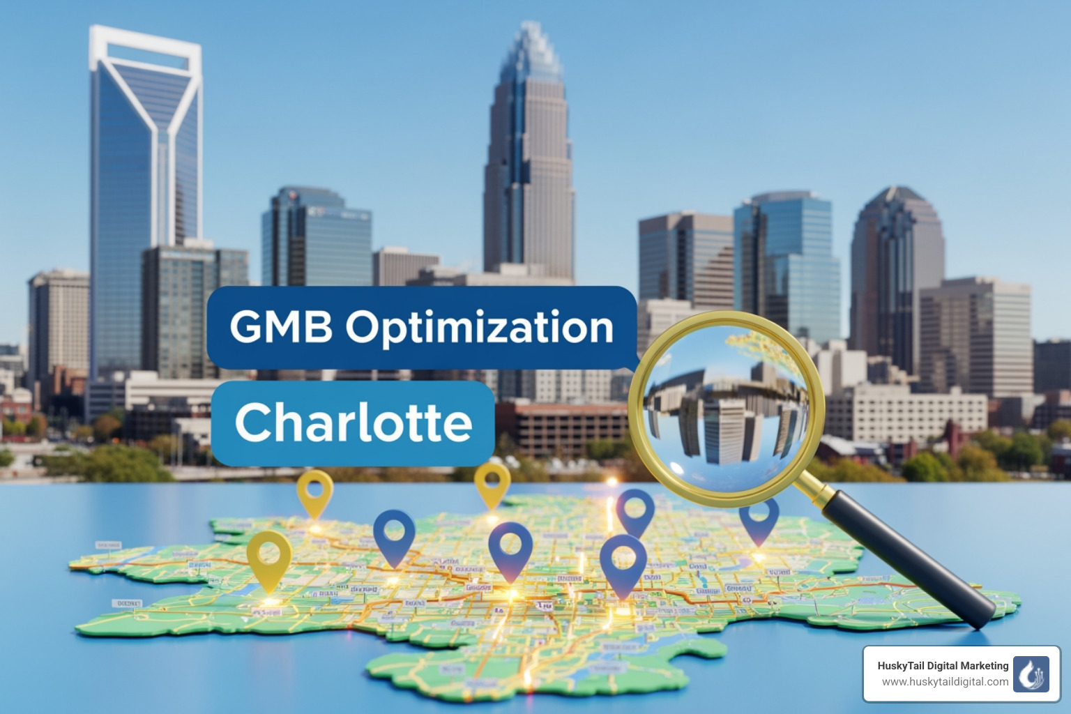 GMB dashboard interface with various sections highlighted - GMB optimization Charlotte GMB dashboard interface with various sections highlighted - GMB optimization Charlotte