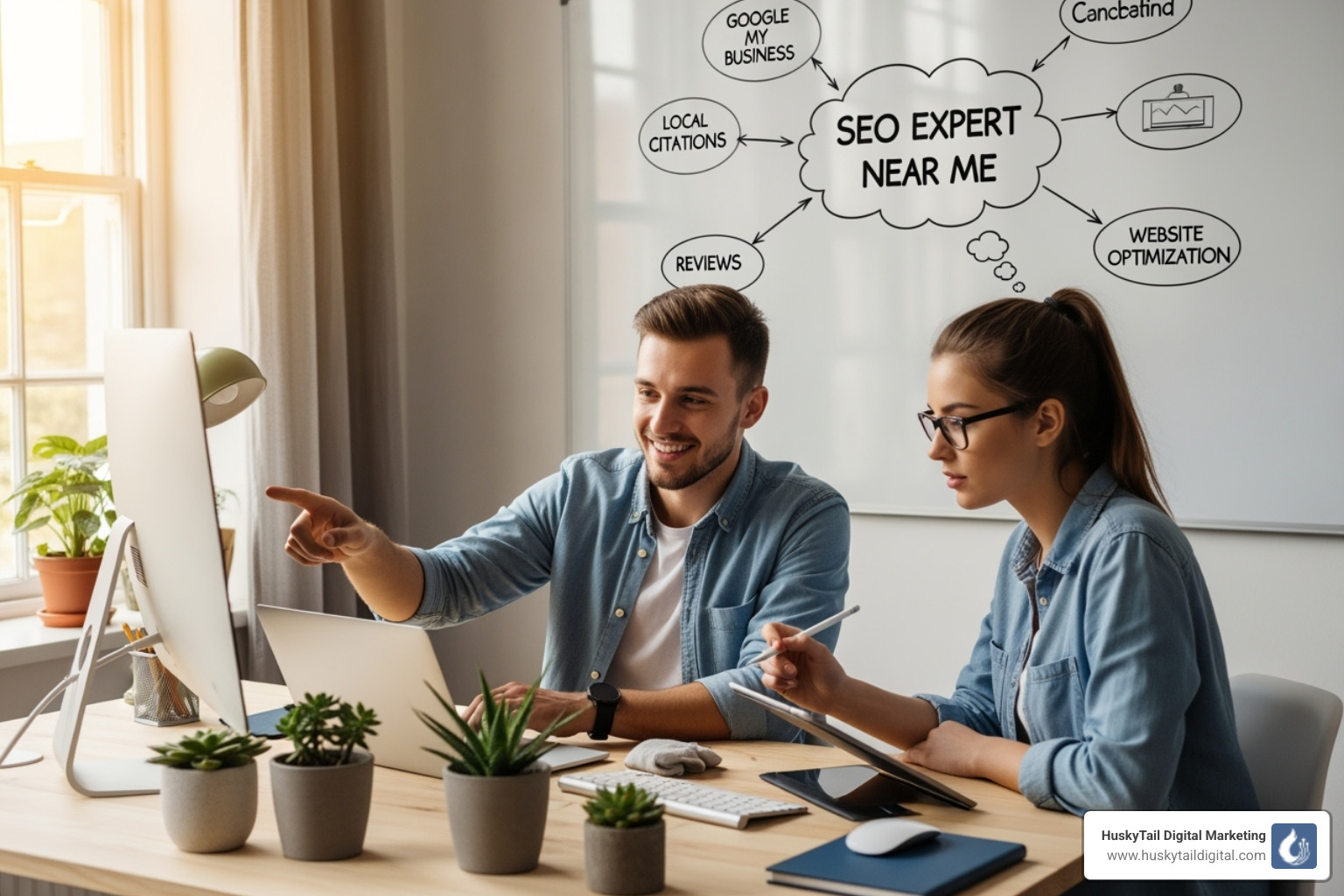 Google Map Pack results on a smartphone - local SEO expert near me