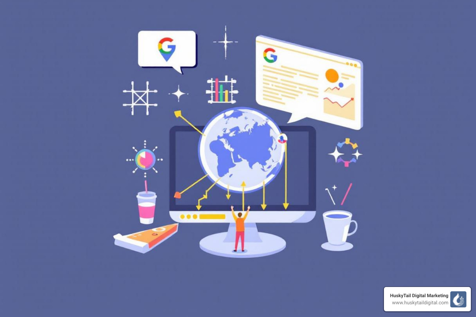 Calendar and a piggy bank, symbolizing time and investment for SEO. - google seo consultant