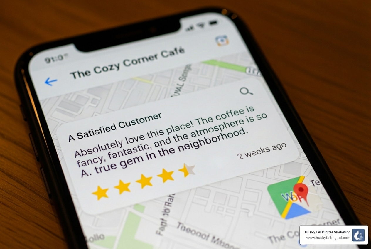 5-star Google review for a local business - Houston local SEO services 5-star Google review for a local business - Houston local SEO services