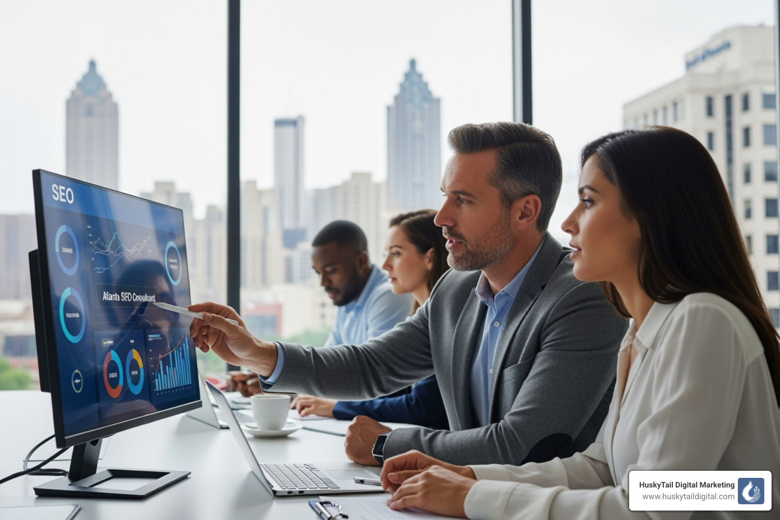 A dashboard showing key performance indicators (KPIs) like traffic, conversions, and rankings, representing data-driven success measurement - atlanta seo consultant