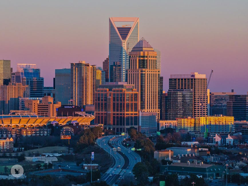 Charlotte skyline at dusk - charlotte search engine marketing services