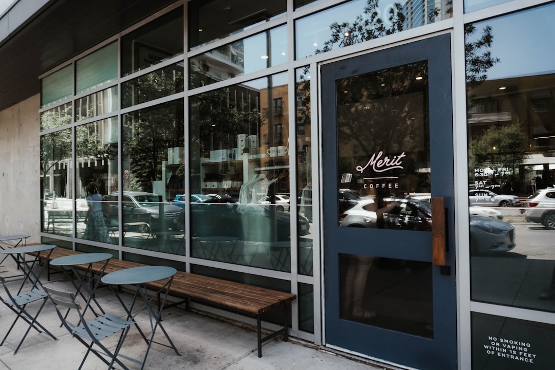 A local Austin storefront showing a thriving business with high foot traffic - austin seo consultant