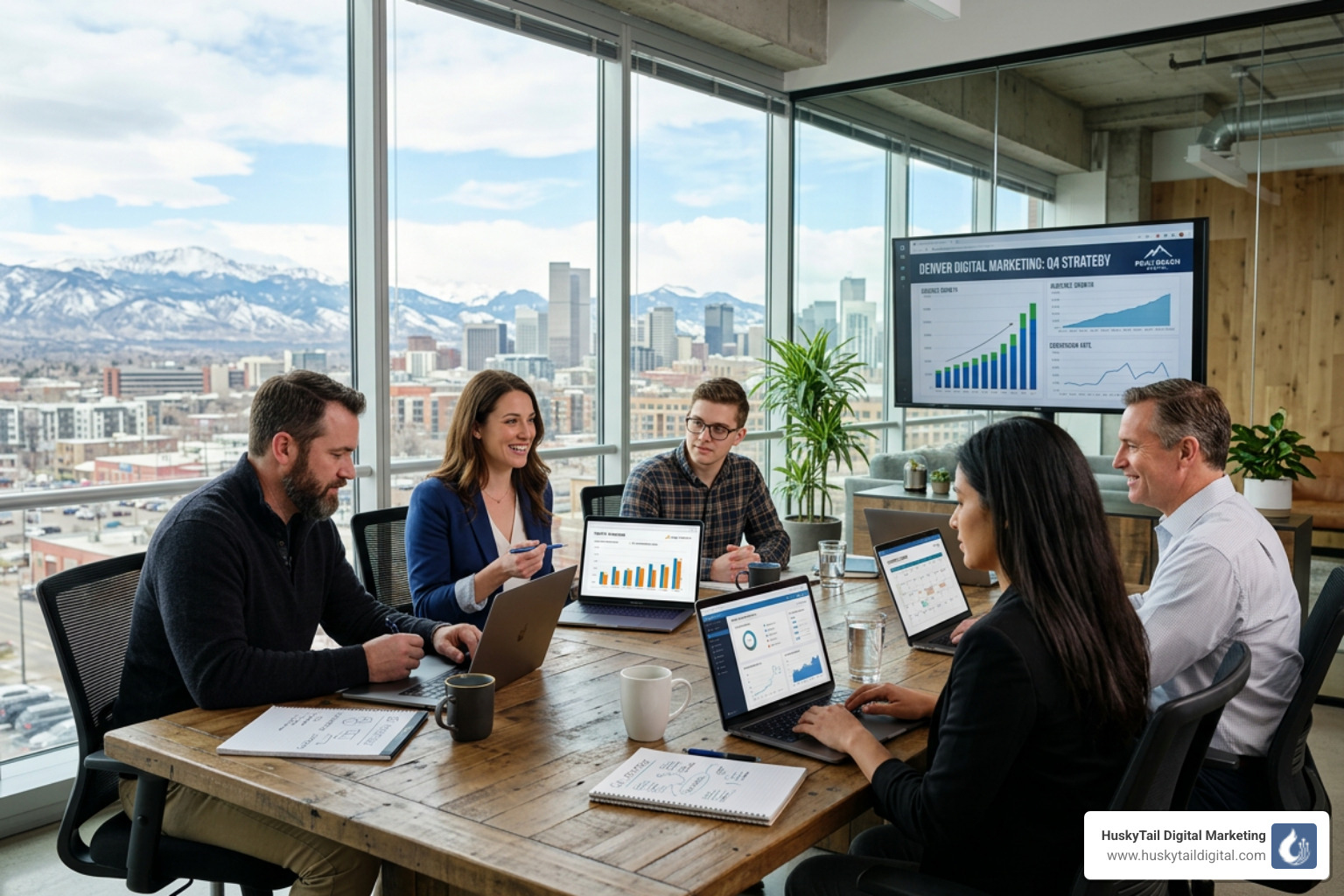 Digital marketing strategy meeting in a Denver-based office - Denver search marketing