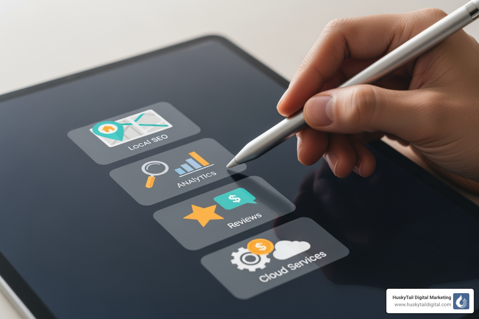 A checklist illustrating essential local SEO services including Google Business Profile optimization, local keyword research, on-page SEO, technical SEO, citation building, and review management - local SEO agencies Houston