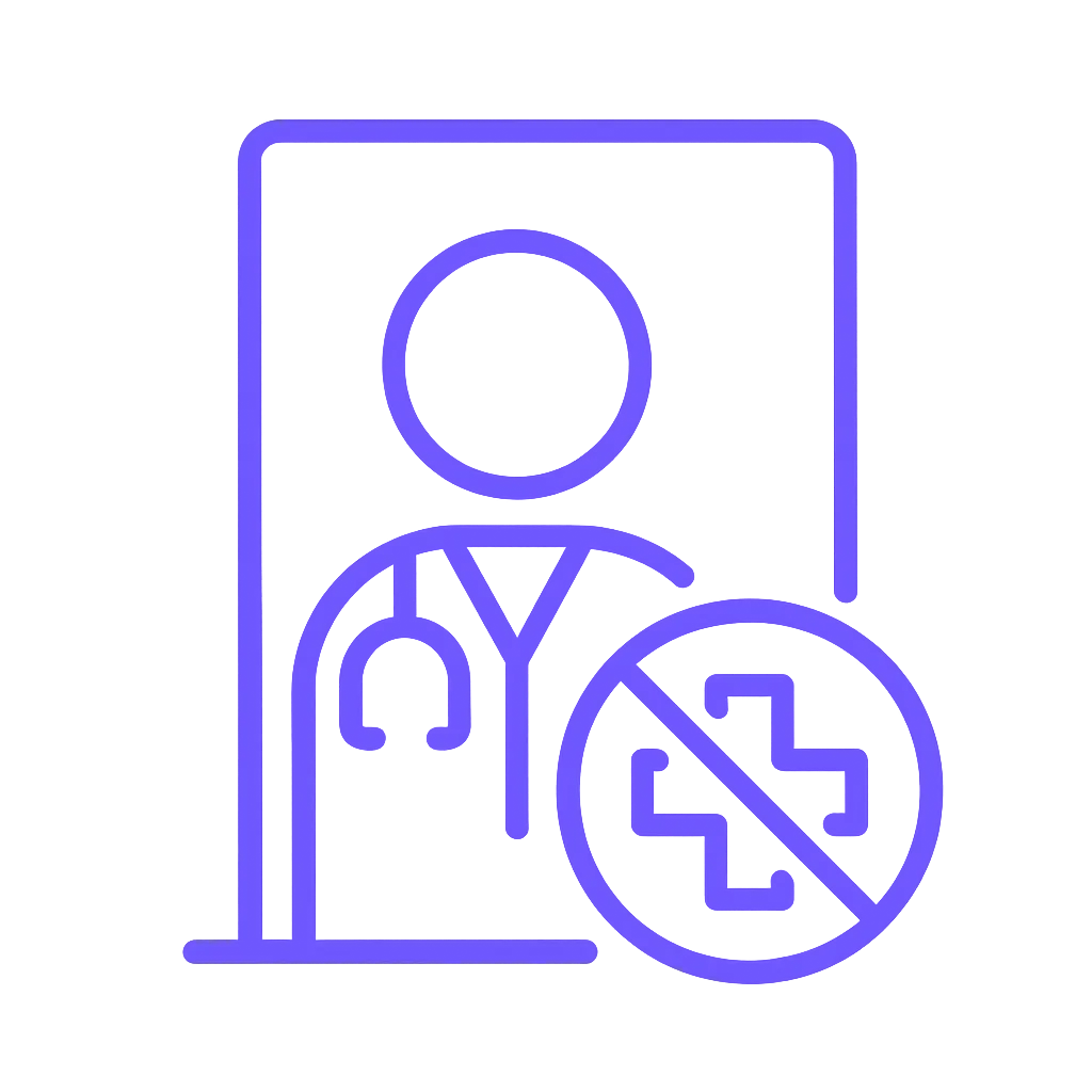 A Tellius purple icon, representing an HCP, or healthcare provider