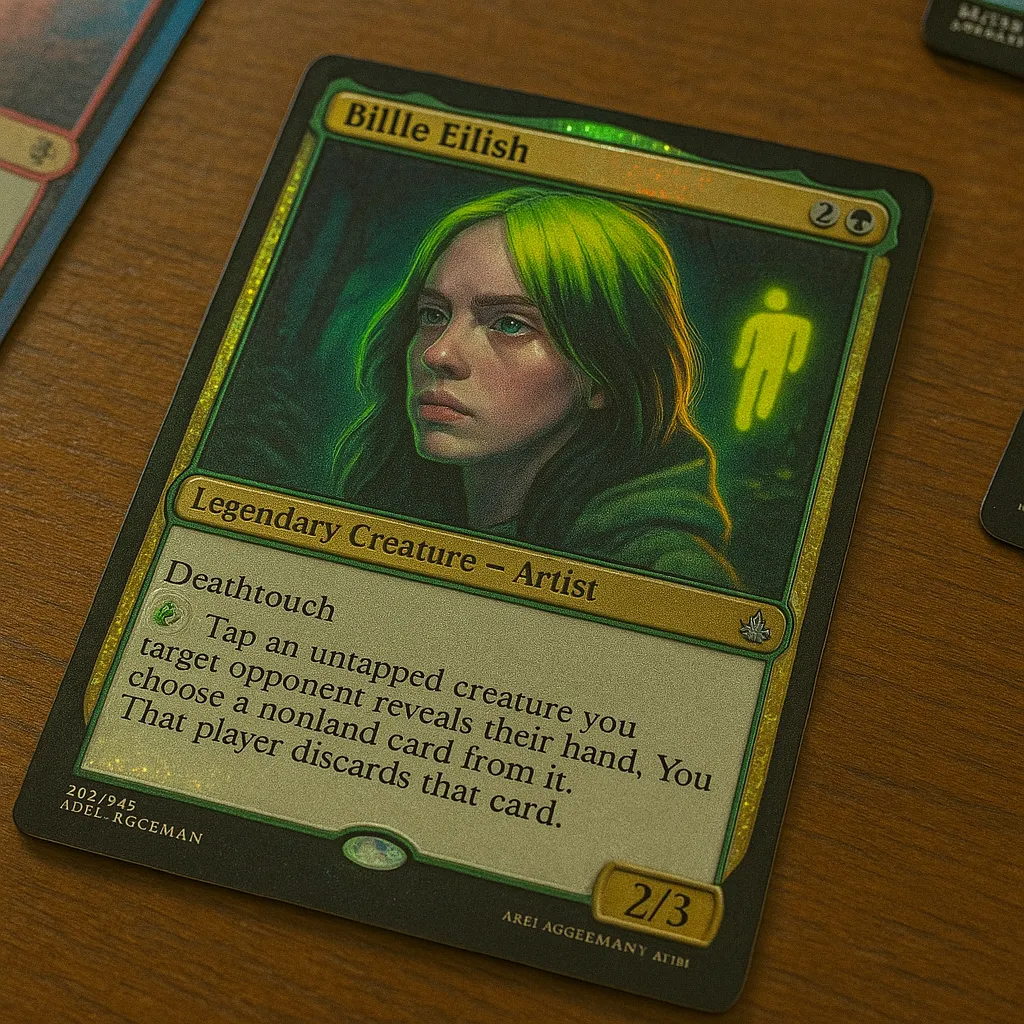 Magic The Gathering card featuring Billie Eilish