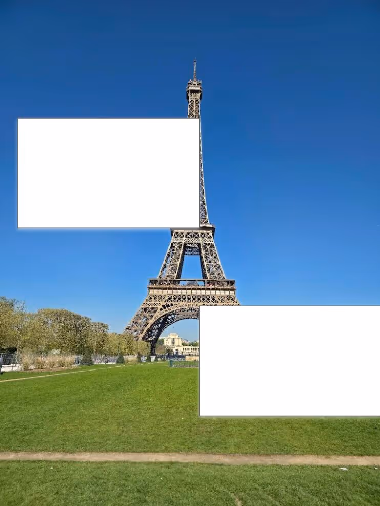 Nous reconnaissons la tour eiffel même avec des parties manquantess