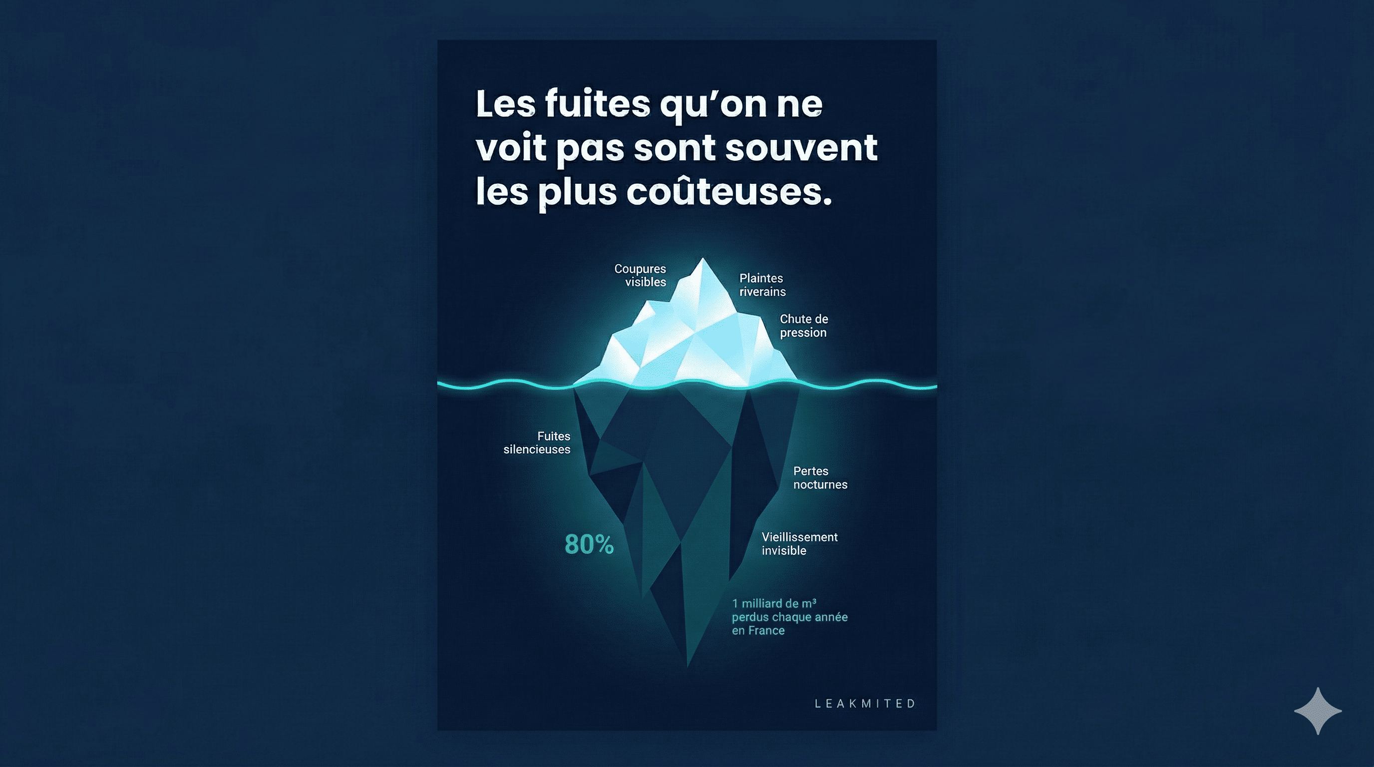 Le coût des fuites d'eau, une partie imergée de l'iceberg