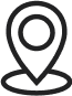 Minimalist location tag icon in black