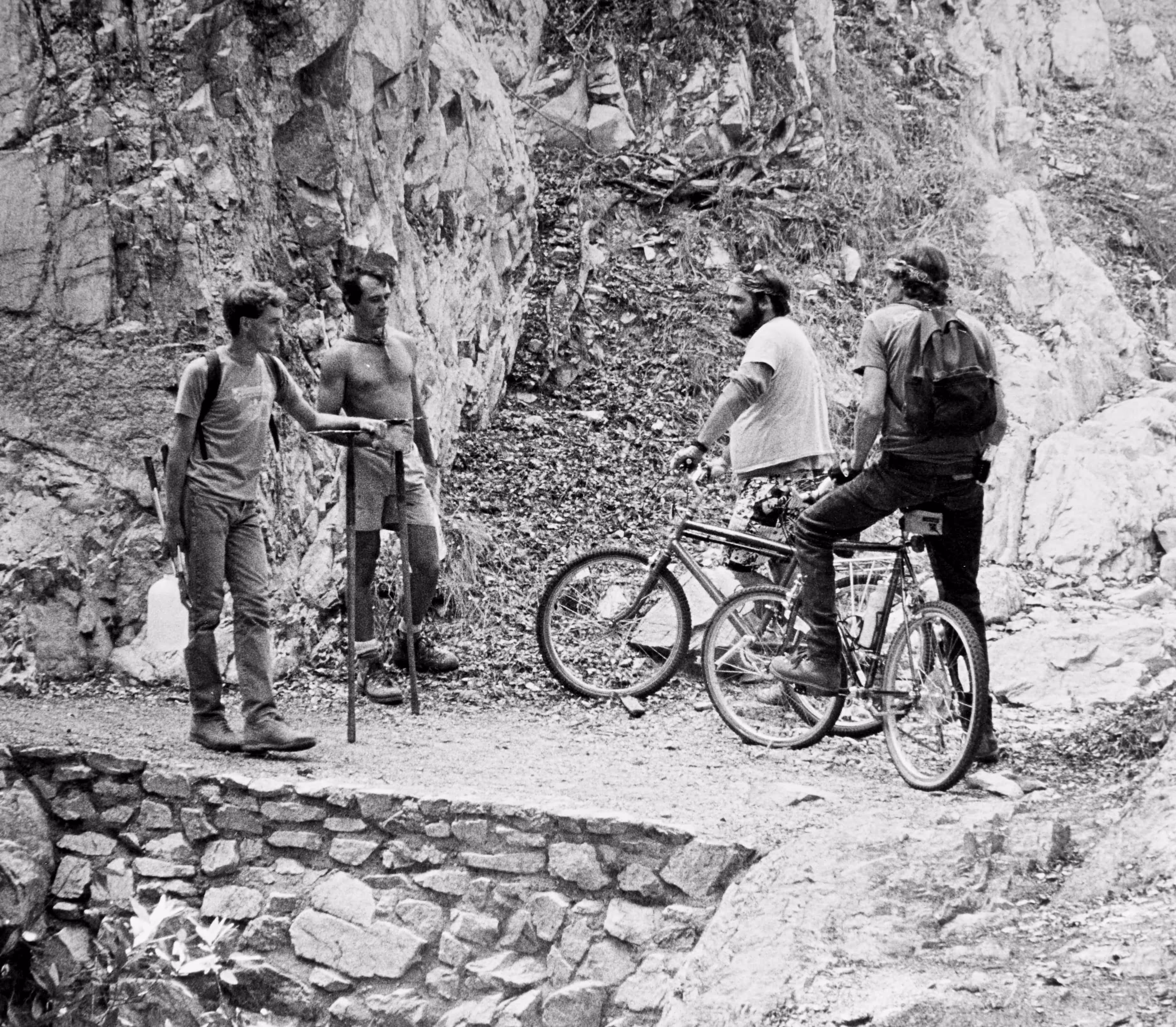MWBA team in the 80s on an early trail